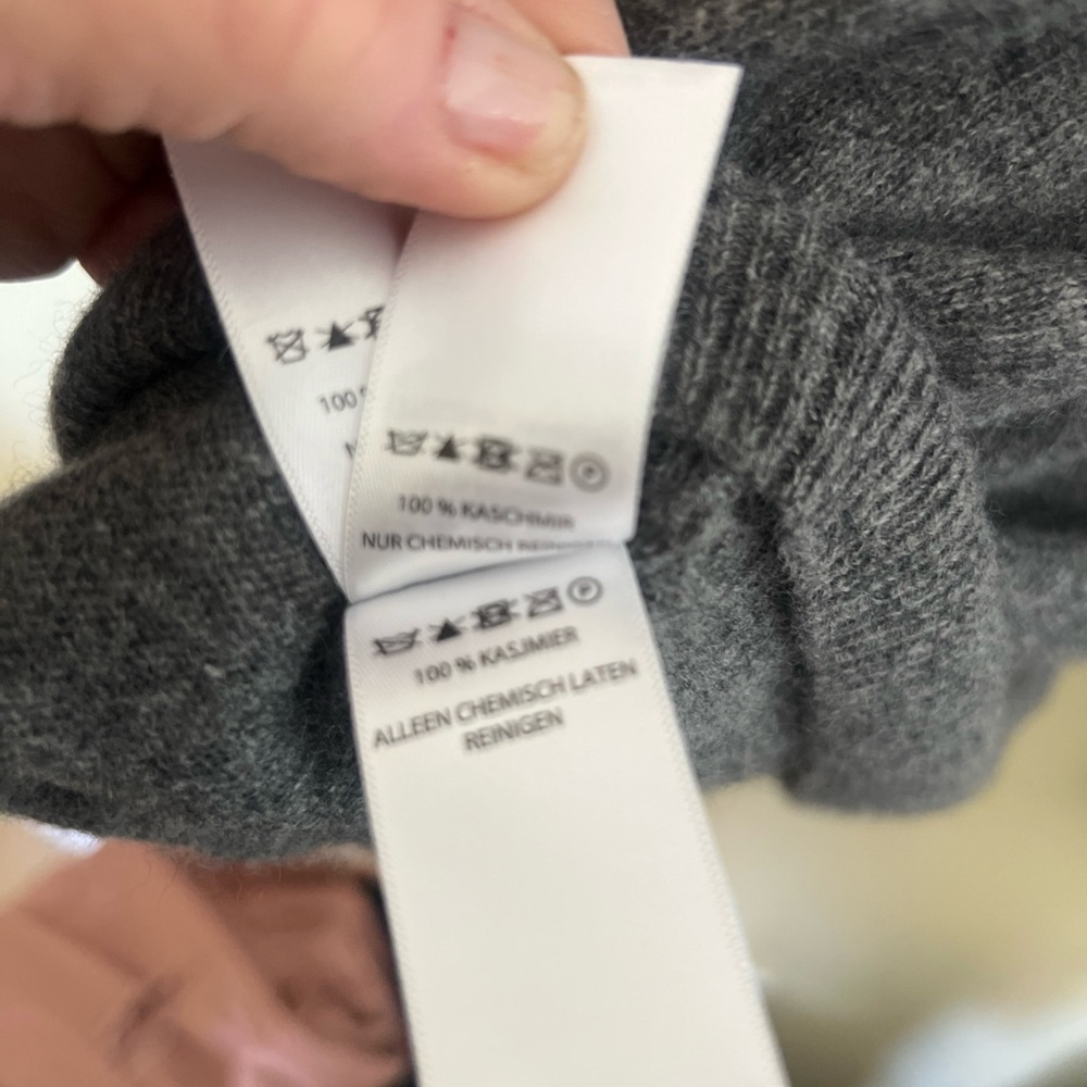 Christian Lacroix Sweater Mens XXL Gray Cashmere Half-Zip Mock Neck Pullover - Picture 8 of 8